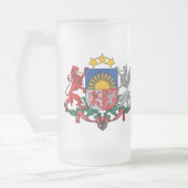 Latvia-Emblem Mattglas Bierglas (Links)