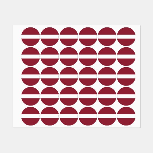 Latvia Flag Emblem Etiketten (Blatt)