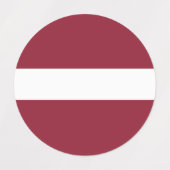 Latvia Flag Emblem Etiketten (Design 1)