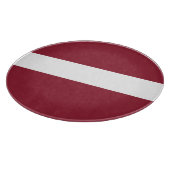 Latvia Flag Emblem Schneidebrett (Ecke)