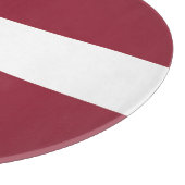 Latvia Flag Emblem Schneidebrett (Ecke)