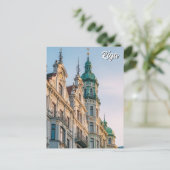 Latvia Riga Art Nouveau Travel Postkarte (Stehend Vorderseite)