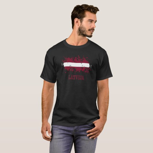 Latvian enthusiasts for Latvija and Latvia T-Shirt (Vorne ganz)
