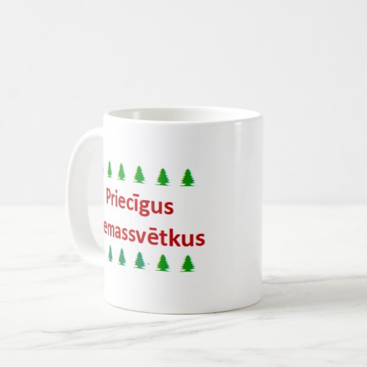 latvian priecigus ziemassvetkus kaffeetasse (Vorderseite Links)