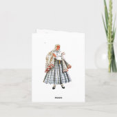 Latvian Tradtitional Kostüm Nica Karte (Rückseite)