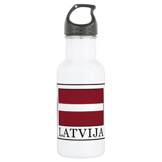 Latvija Edelstahlflasche (Vorderseite)