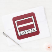 Latvija Quadratischer Aufkleber (Umschlag)
