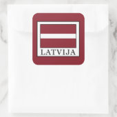 Latvija Quadratischer Aufkleber (Tasche)