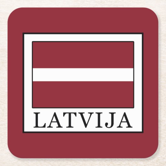 Latvija Rechteckiger Pappuntersetzer (Vorderseite)