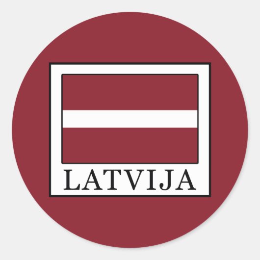 Latvija Runder Aufkleber (Vorderseite)