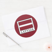 Latvija Runder Aufkleber (Umschlag)