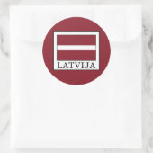 Latvija Runder Aufkleber (Tasche)