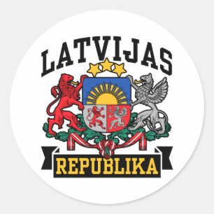 Latvijas Republika Runder Aufkleber