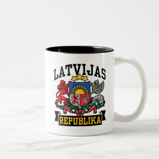 Latvijas Republika Zweifarbige Tasse