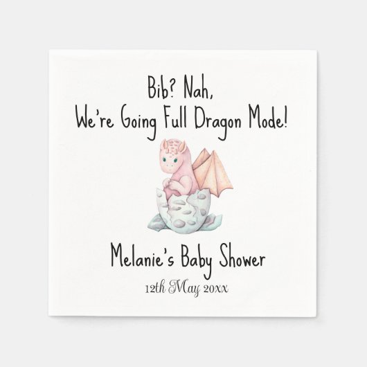 Lätzchen? Nah, wir machen den Drachenmodus! Serviette (Vorderseite)