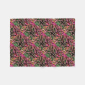 Laub abstrakt im Rosa, im Pfirsich und im Grün Fleecedecke (Vorderseite (Horizontal))