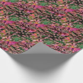 Laub abstrakt im Rosa, im Pfirsich und im Grün Geschenkpapier (Ecke)