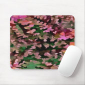 Laub abstrakt im Rosa, im Pfirsich und im Grün Mousepad (Mit Mouse)