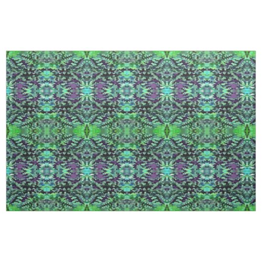 Laub-abstrakte Pop-Kunst im Jade-Grün und lila Stoff (Fat Quarter (45,7 x 55,9 cm))