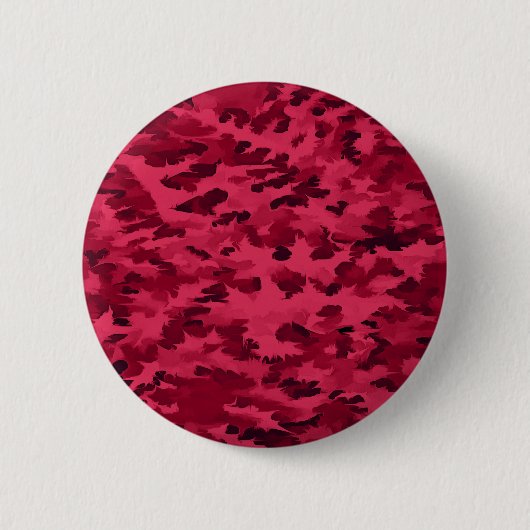 Laub-erröten abstrakte Pop-Kunst Rot Button (Vorderseite)