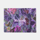 Laub-lila Blätter-Muster-Willkommen Fußmatte (Vorderseite)