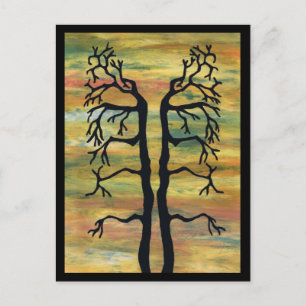 Laubbäume Postkarte