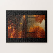 Laubblättergoldgelbe Blätter durchqueren Puzzle (Horizontal)