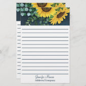 Laubblumen personalisiert gesäumt briefpapier (Vorne/Hinten)