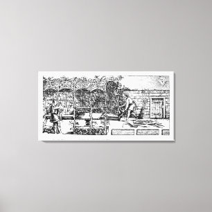 Laube, die als Schatten gegen die Sonne, für Leinwanddruck