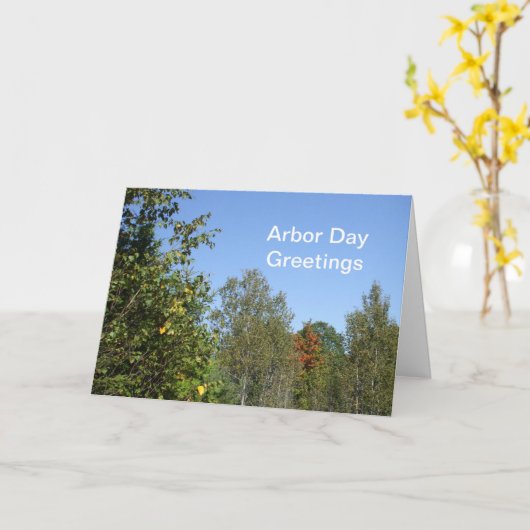 Laube Tag-Bäume Karte (Gelbe Blume)