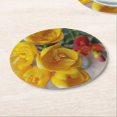 Laubenbäume Runder Pappuntersetzer (Angewinkelt)