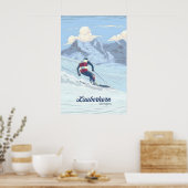 Lauberhorn Wengen Ski-Plakat Poster (Küche)
