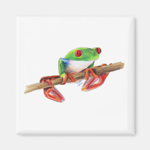 Laubfrosch Baumfrosch süße Tierillustration Magnet