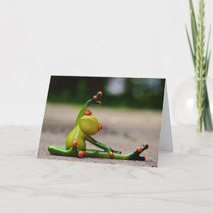 Laubfrosch beim Yoga lustige Karte
