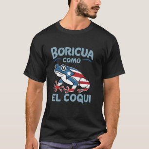 Laubfrosch Puerto Rico Stolz Boricua puerto-ricani T-Shirt