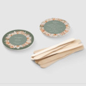 Laubgrün getrocknete botanische Schrift Hochzeit Fächer (Non-assembled)