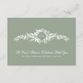Laubkranz Details elegante Weise grüne Hochzeit Begleitkarte (Vorderseite)