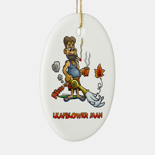 Laubsauger-Mann! Keramikornament (Rechts)