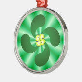 Lauburu Baskenkreuz Basque cross Ornament Aus Metall (Links)