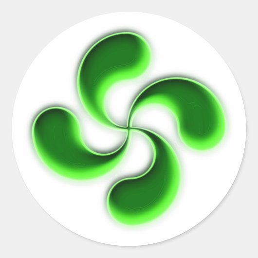 lauburu baskisches Kreuz basque cross Runder Aufkleber (Vorderseite)