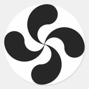 lauburu baskisches Kreuz StickerCross Runder Aufkleber