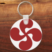 Lauburu-Rotes Baskenkreuz Schlüsselanhänger (Vorderseite)