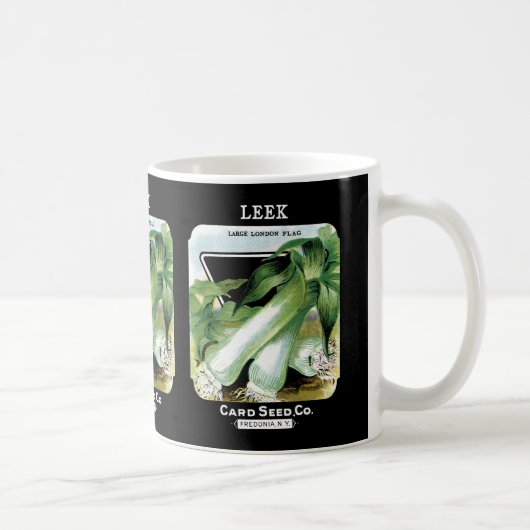 Lauch-Samenpackungsetikett Kaffeetasse (Rechts)