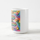 Laud und Stolz - Farbenfrohe psychedelische LGBTQ+ Kaffeetasse (Mittel)