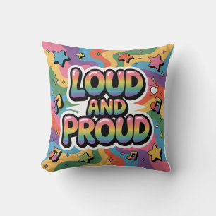 Laud und Stolz - Farbenfrohe psychedelische LGBTQ+ Kissen