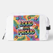 Laud und Stolz - Farbenfrohe psychedelische LGBTQ+ Waschbeutel (Rückseite)