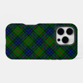 Lauder Tartan blau grün kariert iPhone Hülle (Rückseite (Horizontal))