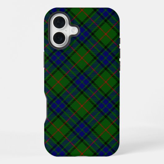 Lauder Tartan blau grün kariert iPhone Hülle (Rückseite)