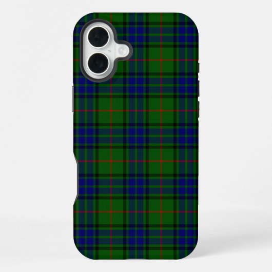 Lauder Tartan blau grün kariert iPhone Hülle (Rückseite)