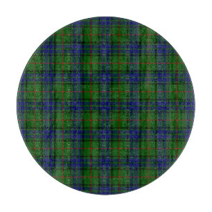Lauder Tartan blau grün kariert Schneidebrett